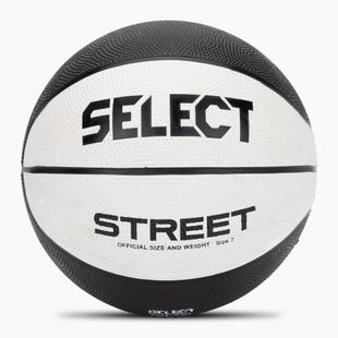 Gyermek kosárlabda SELECT Basketball Street v23 fehér/fekete 7-es méret