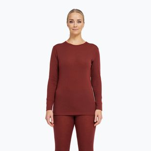 Női Termoaktiv pulóver Dovre Wool burgundy