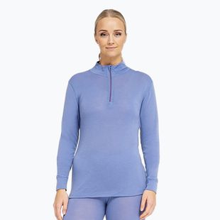 Női Termoaktiv pulóver Dovre Wool Zip blue