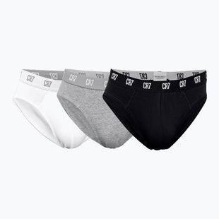 Férfi CR7 Basic Brief 3 pár fekete/szürke/fehér