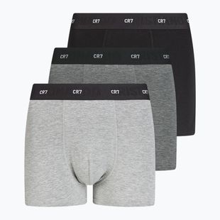Férfi boxeralsó CR7 Bamboo Trunk FSC 3 darab black/dark grey/grey