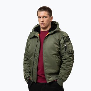 Férfi bomberdzseki Pitbull Sherpa Hooded Bomber olive