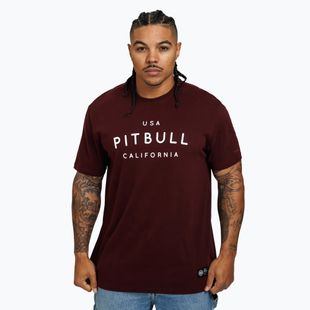 Férfi póló Pitbull West Coast Usa Cal burgundy