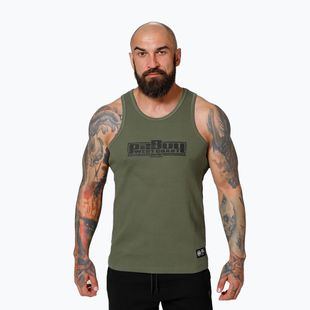 Férfi Pitbull Boxing Tank Top oliva színű