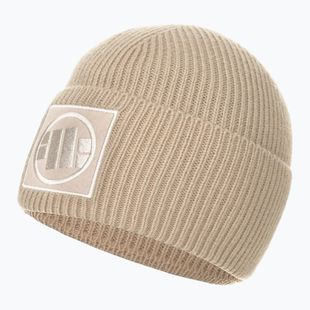 Férfi téli sapka Pitbull Beanie Logo Single Layer Cuff sand