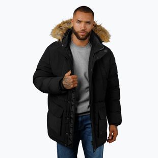 Férfi kabát Pitbull Forest Hooded Parka black