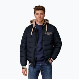 Férfi kabát Pitbull Hidden Quilted Hooded dark navy/beige