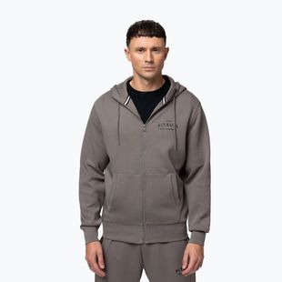 Férfi kapucnis cipzáras pulóver Pitbull Sampson Hooded Zip Sweatshirt taupe