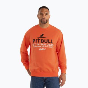 Férfi Pitbull szörföző kutya Crewneck pulóver világos lazac