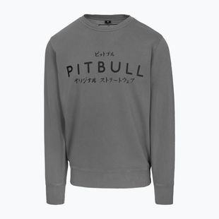 Férfi Pitbull Mt Fuji Crewneck Sweatshirt mosott szürke