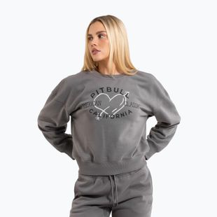 Pitbull női Manzanita Heart Crewneck Sweatshirt mosott szürke