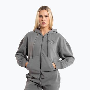 Pitbull női Manzanita Heart Hooded Zip Sweatshirt mosott szürke