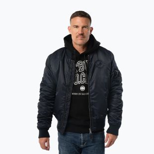 Férfi bomberdzseki Pitbull Hacket Washed Bomber dark navy