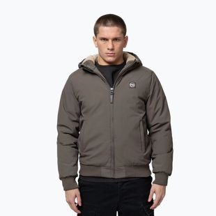Férfi télikabát Pitbull Elkwood 3 Sherpa Hooded taupe