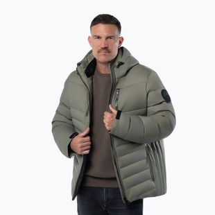 Férfi téli dzseki Pitbull Crestline Padded Hooded dusty salvia
