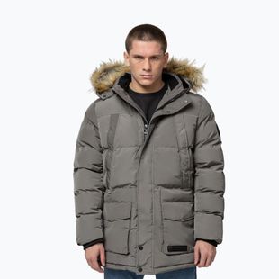 Férfi télikabát Pitbull Forest Hooded Parka taupe