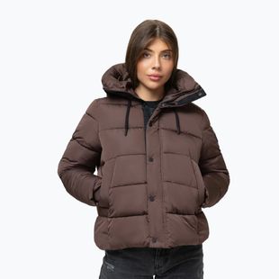 Női téli dzseki Pitbull Amalia Padded Hooded dark chocolate