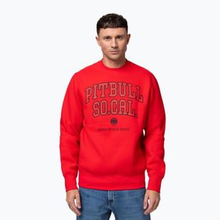 Férfi pulóver Pitbull So Cal Crewneck fluorescent red