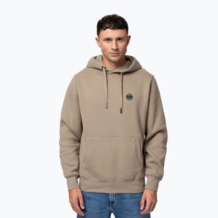 Férfi kapucnis pulóver Pitbull Small Logo Hooded pale sand