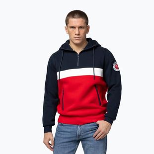 Férfi kapucnis pulóver Pitbull Gibson Hooded dark navy/red