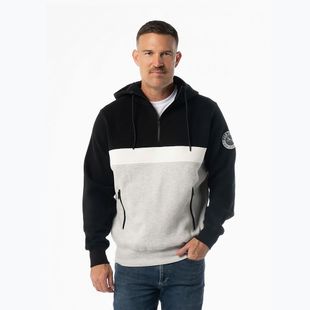 Férfi pulóver Pitbull Gibson Hooded black/grey melange