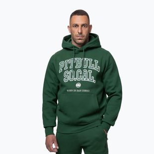 Férfi pulóver Pitbull So Cal Hooded hunter green
