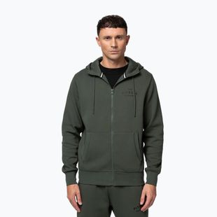 Férfi kapucnis pulóver Pitbull Sampson Hooded Zip Sweatshirt old green