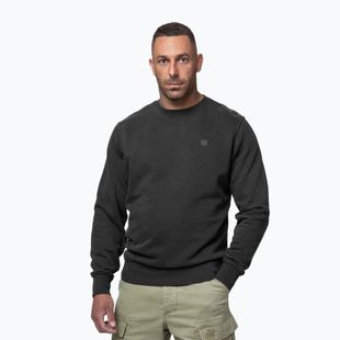 Férfi pulóver Pitbull Hackett Crewneck washed dark graphite