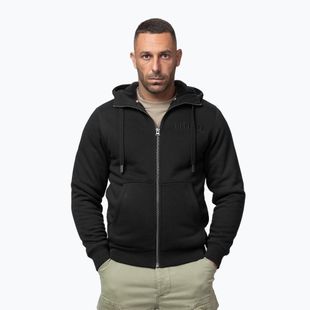 Férfi cipzáras kapucnis pulóver Pitbull Ruffin Detroit Hooded Zip black/black