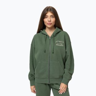 Női pulóver Pitbull Sweetie Hooded Zip sage green