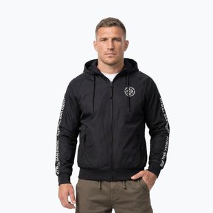 Férfi kabát Pitbull Athletic Tape Nylon Hooded black