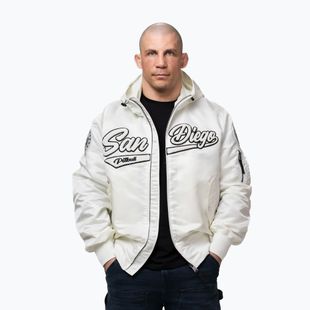 Férfi kabát Pitbull Aero Flight Hooded off white