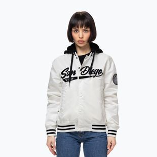 Női kabát Pitbull Angela San Diego Hooded Varsity off white