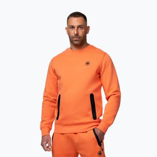 Férfi pulóver Pitbull Dogwood Crewneck Sweatshirt fluo orange