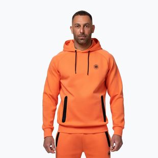 Férfi pulóver Pitbull Dogwood Hooded Sweatshirt fluo orange