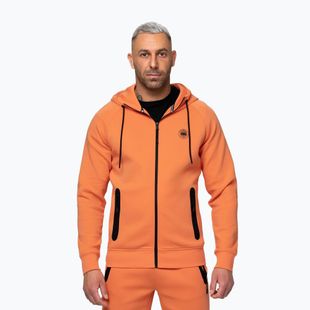 Férfi pulóver Pitbull Dogwood Hooded Zip Sweatshirt fluo orange