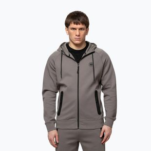 Férfi pulóver Pitbull Dogwood Hooded Zip Sweatshirt taupe