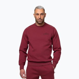 Férfi pulóver Pitbull Sampson Crewneck Sweatshirt burgundy