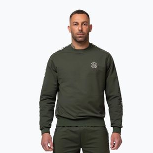 Férfi pulóver Pitbull Tape Parker Crewneck old green