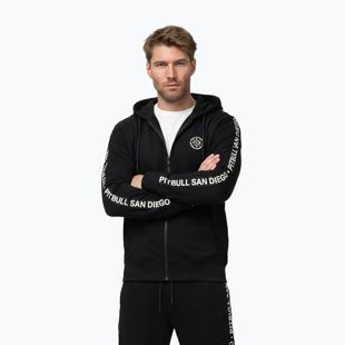Férfi pulóver Pitbull Tape Parker Hooded Zip black