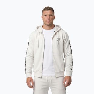 Férfi pulóver Pitbull Tape Parker Hooded Zip off white
