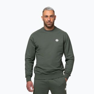 Férfi pulóver Pitbull Nugget Small Logo Crewneck sage green