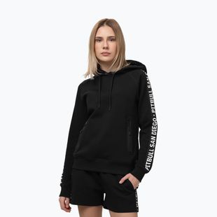 Női pulóver Pitbull Explory Tape Hooded black