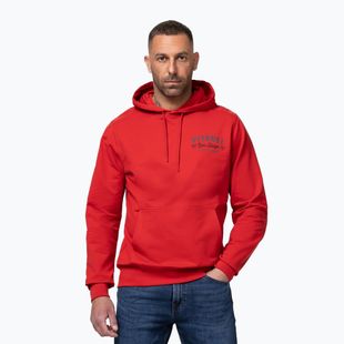 Férfi pulóver Pitbull Strenght & Respect Sweatshirt Hooded red