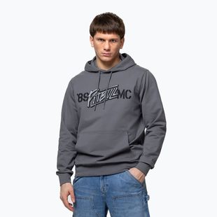 Férfi pulóver Pitbull MC Sweatshirt Hooded graphite