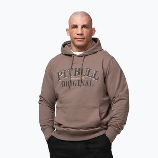Férfi pulóver Pitbull Midnight Sweatshirt Hooded brown savana
