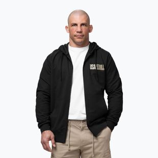 Férfi pulóver Pitbull USA Hooded Zip black