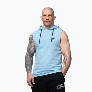 Férfi edzőpulóver Pitbull Mercado Hilltop Sleeveless Hooded light blue