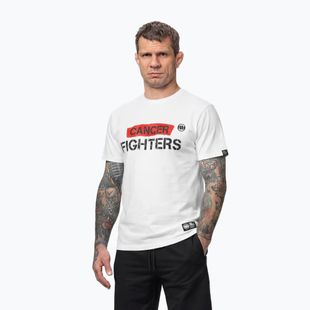 Férfi póló Pitbull Cancer Fighters white