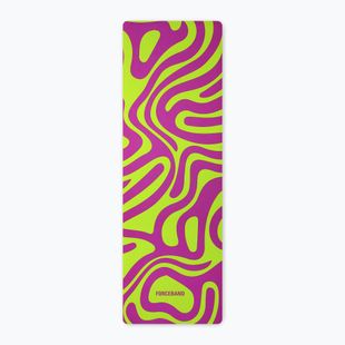 Jóga/fitness szőnyeg FORCEBAND Abstract Violet 4 mm lila/lila/lime